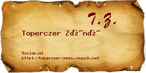 Toperczer Zénó névjegykártya